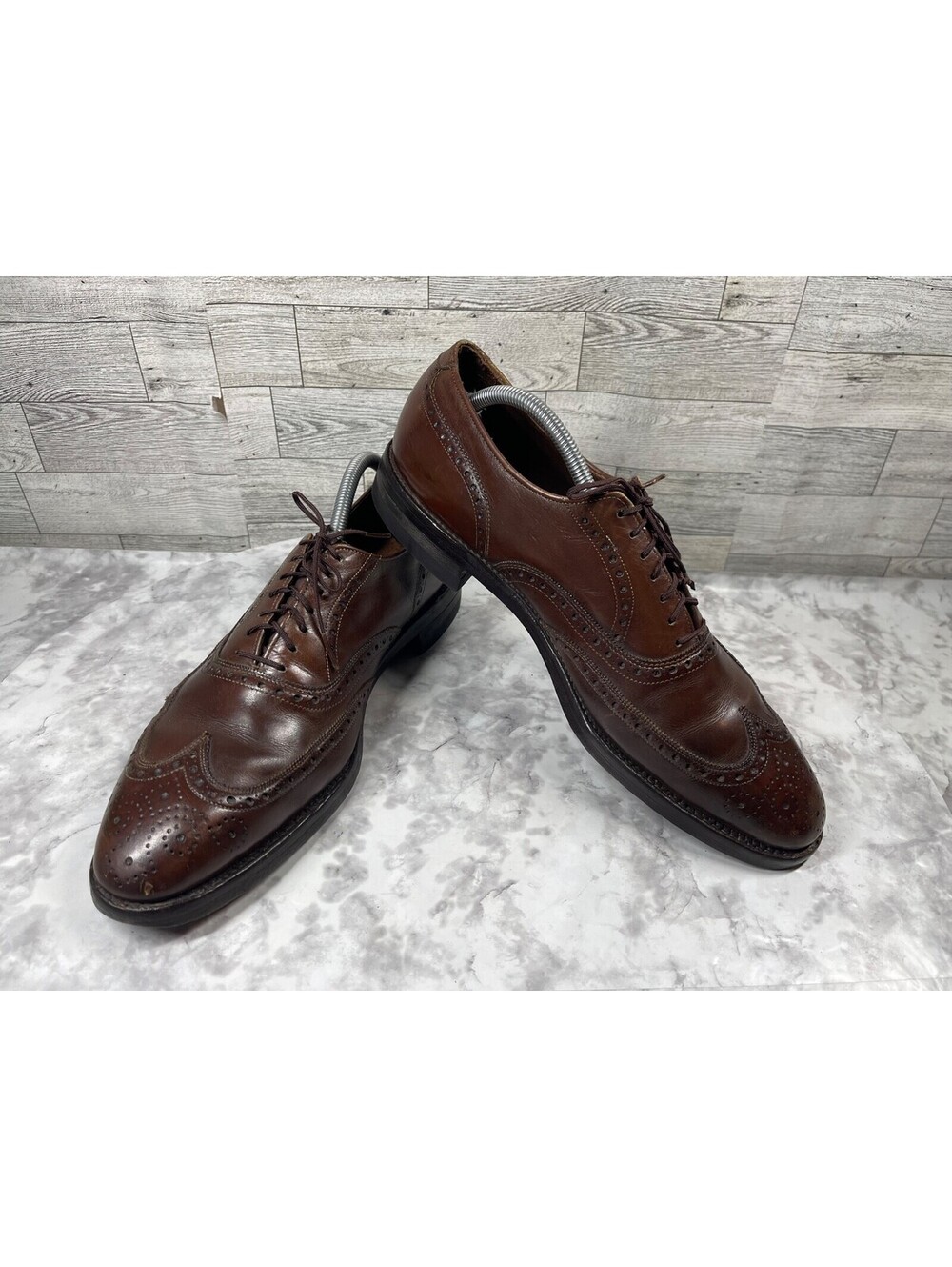 Allen Edmonds Boulevard Wingtip Oxford Men 11.5A Derby Shoe Brown Leather Brogue
